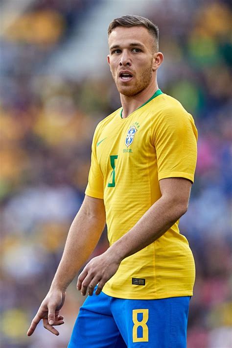 Arthur Melo of Brazil looks on during the International Friendly ...