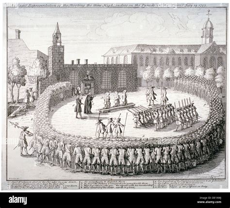 Execution at the Tower of London, 1743. Artist: CM Stock Photo - Alamy