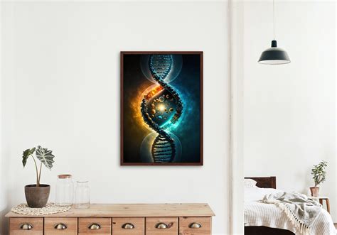 DNA of the Universe Digital Art Print, AI Generated, Wall, 2:3, AI Art ...