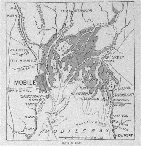 Mobile-bay-map | Civil War Pictures