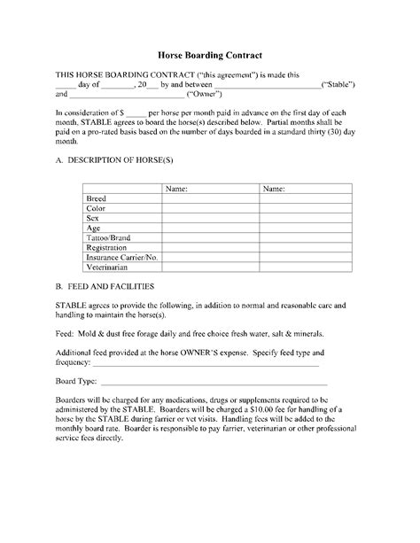 30 Day Notice Letter To Horse Boarding Company | Onvacationswall.com