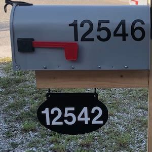 Hanging Reflective Mailbox Post Sign, Ariel Font, up to 5 Numbers - Etsy