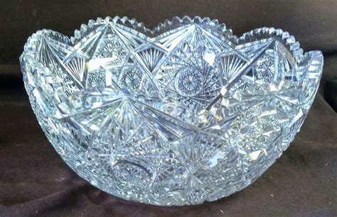 Vintage Large Hobstar Hobstars Elegant Cut Glass Large Bowl - Etsy