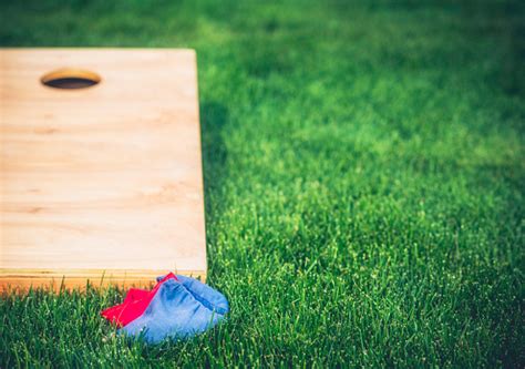 Cornhole Board And Bags Stock Photo - Download Image Now - iStock