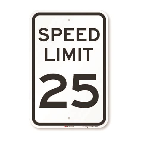 Speed Limit 25 Official MUTCD Traffic Sign - Traffic Cones For Less