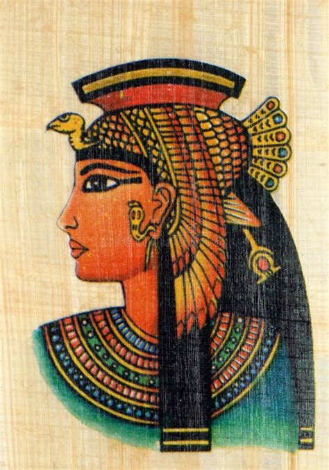 Queen Cleopatra on Papyrus stock photo. Image of ancient - 4052746