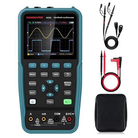 Buy Handheld Digital Oscilloscope 50Mhz Bandwidth with 2 Channels HO52 3.5TFT Mini Oscilloscope ...