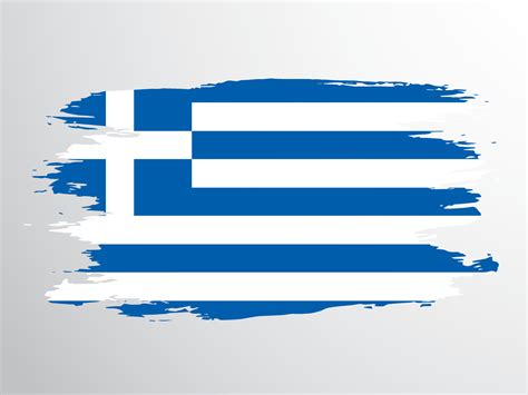 Greece flag painted with a brush 15812412 Vector Art at Vecteezy