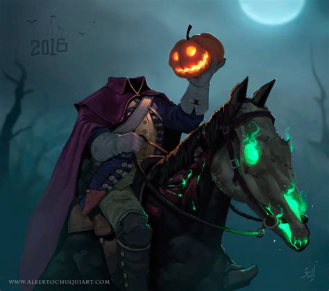 ArtStation - The Headless Horseman, Alberto Chuqui | Halloween artwork, Halloween art, Headless ...