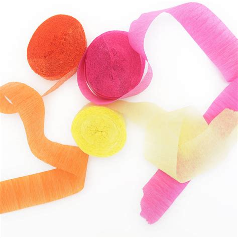 set of three crepe paper streamers by peach blossom ...