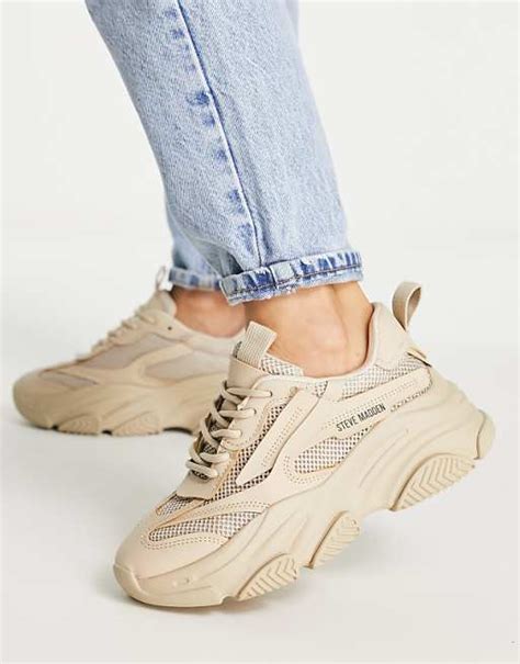 Steve Madden Beige Sneakers Clearance | bellvalefarms.com