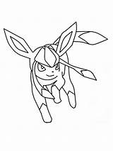 Glaceon Pokemon Coloring Page Pages sketch template