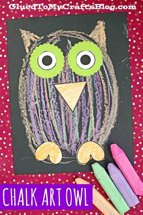 Chalk Art Owl Craft