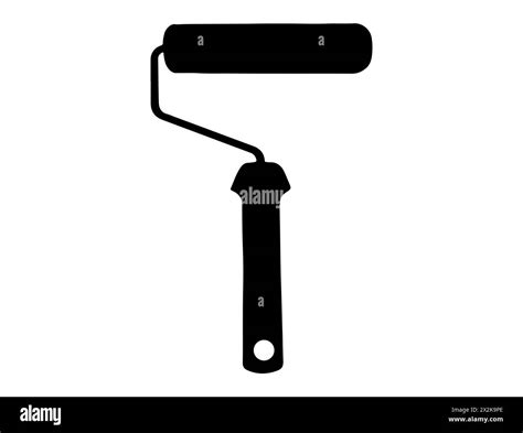 Paint roller brush silhouette vector art Stock Vector Image & Art - Alamy