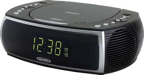 Amazon.com: Jensen Modern Home CD Tabletop Stereo Clock Digital AM/FM Radio CD Player Dual Alarm ...