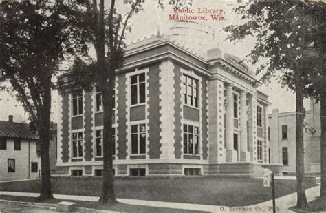 Public Library | Postcard | Wisconsin Historical Society