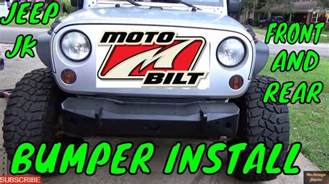 JEEP WRANGLER JK MOTOBILT BUMPERS INSTALL - THE AVERAGE JEEPERS - YouTube