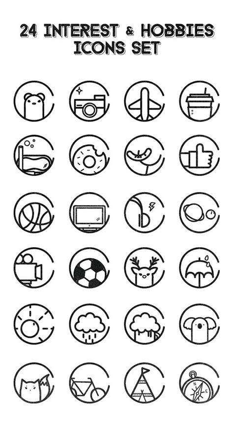 Free 24 Interest & Hobbies Icons on Behance | Resume icons, Hobbies, Icon