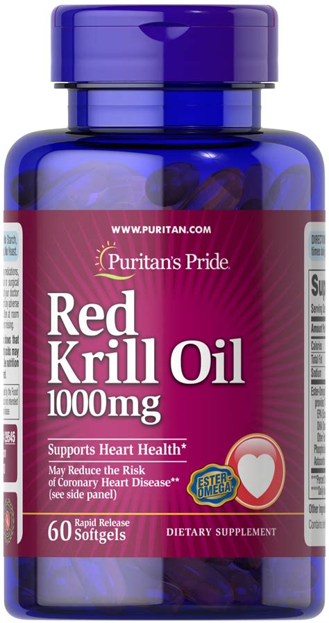 Red Krill Oil 1000 mg (170 mg Active Omega-3), 60 Softgels (29545 ...