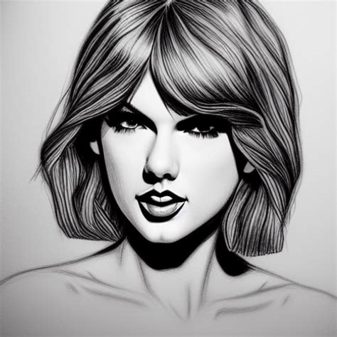 Comic Book Style Taylor Swift Drawing · Creative Fabrica