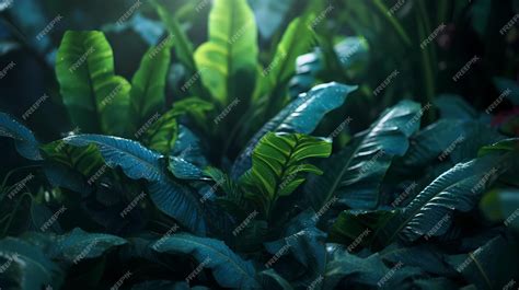 Premium AI Image | Lush vegetation in the tropical forest background image