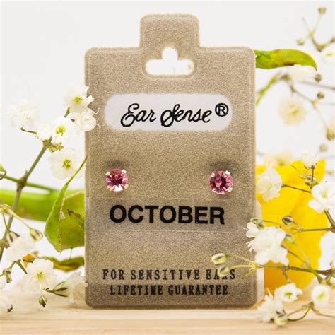 October Birthstone Earrings - Earsense - Earrings for sensitive ears