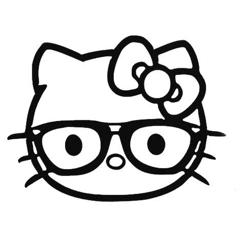 Hello Kitty Nerd Laptop Car Truck Vinyl Decal Window Sticker PV432 | Hello kitty, Emoji coloring ...