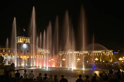 Download Republic Square In Yerevan With Fountain Wallpaper ...