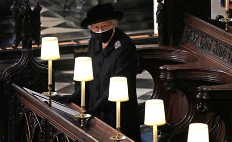 Queen Elizabeth Stands Alone As Husband Prince Philip Is Buried