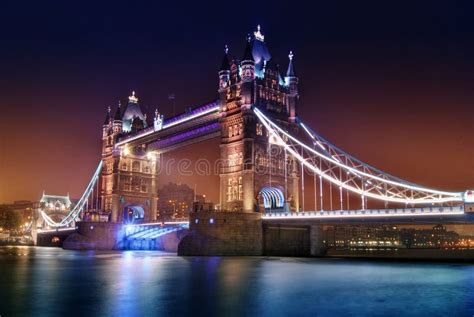 Tower bridge by night stock image. Image of tourist, attraction - 27462623