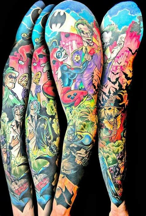 Pin on What I Like | Batman tattoo sleeve, Full sleeve tattoos, Batman ...