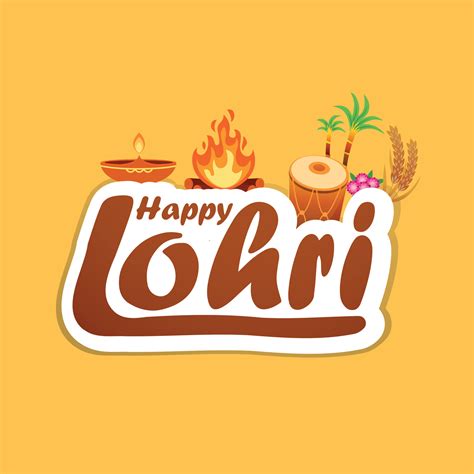 LohriHappy Lohri Festival Of Punjab 15570317 Vector Art at Vecteezy