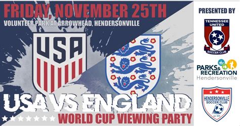 USA vs England World Cup Watch Party Tickets | Volunteer Park at Arrowhead, Hendersonville, TN ...