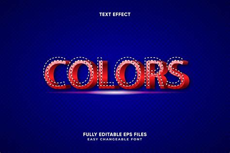 Editable Colors text effect 1181273 Vector Art at Vecteezy