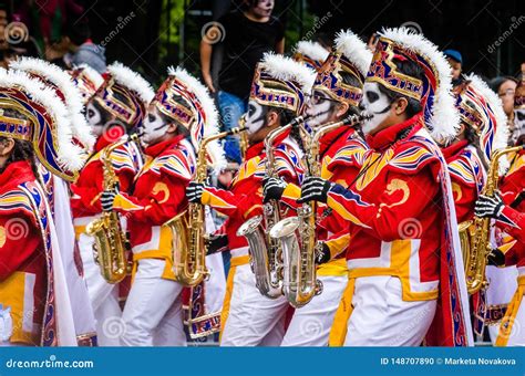 Mexico City, Mexico - October 27, 2018. Celebration of Day of Dead Parade Editorial Image ...