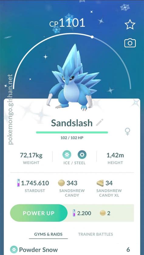 Shiny Alolan Sandslash - Pokemon Go