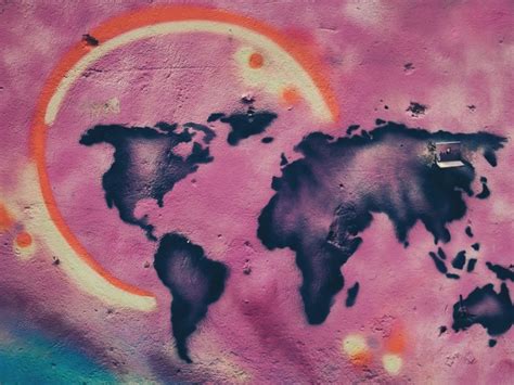 Free download | HD PNG map continents graffiti wall paint street art 4k wallpaper | TOPpng