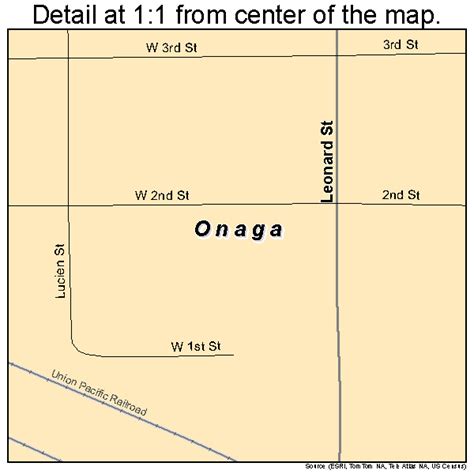 Onaga Kansas Street Map 2052875