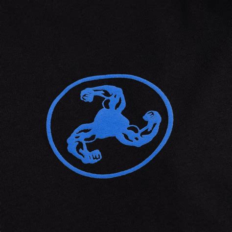 BLUE LOGO PUFF PRINT BLACK T-SHIRT | Bicep UK