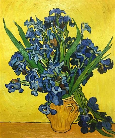 Vincent Van Gogh, Irises in a Vase - Hand Painted Oil Painting on Canvas