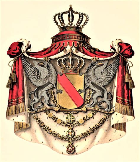 Coat of arms of the Grand Duchy of Baden 0- Drawing by Franz Zell - Fine Art America