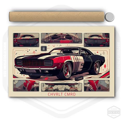 Chevrolet Camaro Illustration 1 Poster 36"x24"