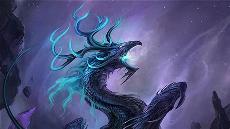 Fantasy art ice dragon purple dragon mythical creature fictional character s…, mythical dragon ...