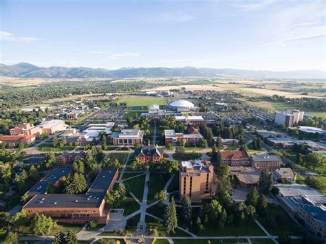 Aerial View of Montana State University at Bozeman, Montana Montana ...