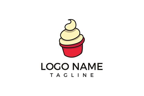 Vanilla Ice Cream Logo Illustration Graphic by baunstudios · Creative ...