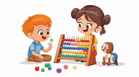 Students Learning Math with Abacus Illustration | Premium AI-generated ...