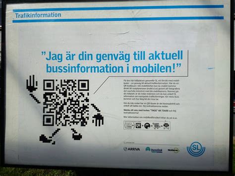 QR code on a bus stop | Bus stop in Stockholm. The QR code t… | Flickr