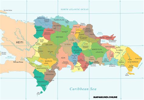 Mapa Politico De Republica Dominicana