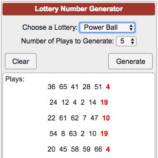 Lottery Number Generator