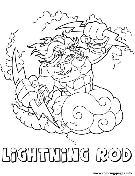 Skylanders Giants Air Series2 Lightning Rod Coloring page Printable